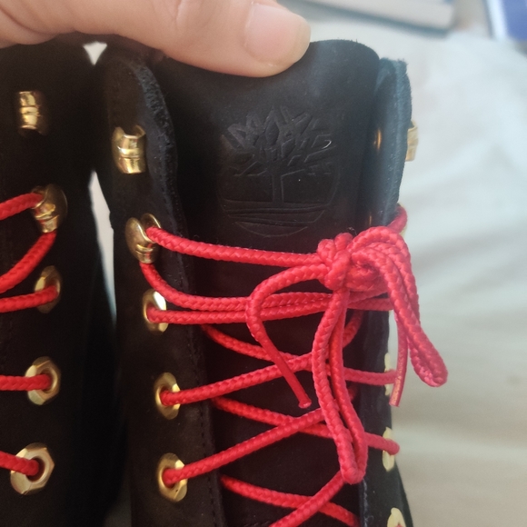 TIMBERLAND Black Suede Boots size 8.5 - Picture 5 of 6